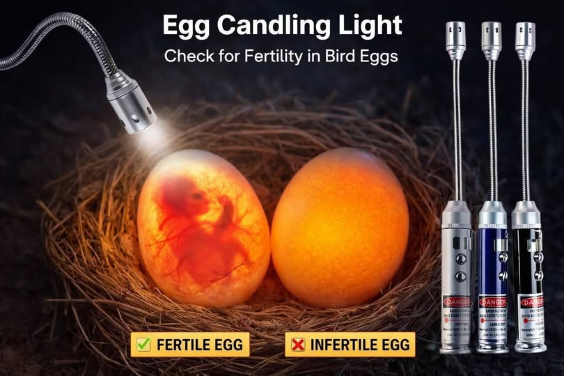 EGG CANDLING LIGHT Check for Fertility in Bird Eggs